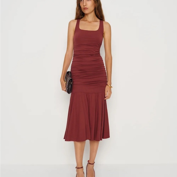 Reformation Dresses & Skirts - Reformation Burgundy Sleeveless Midi Dress